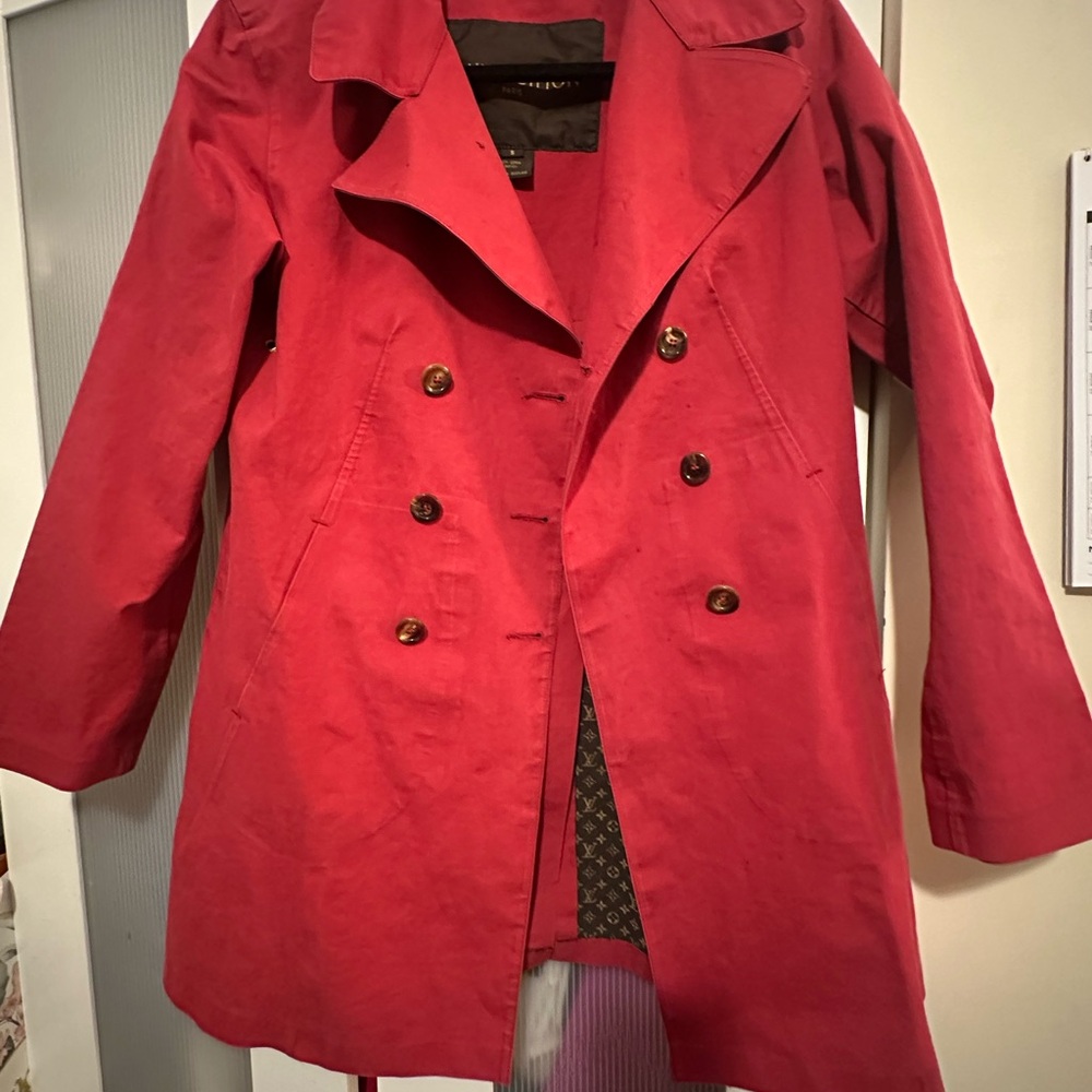 Louis Vuitton Red Trench Coat